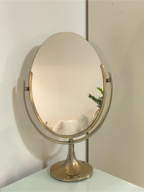 Other - Brass Finish Oval Vanity Mirror - Gold
